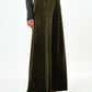Melvin Velvet Wide Leg Trousers - Sage