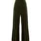 Melvin Velvet Wide Leg Trousers - Sage