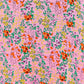Louche Merle Flower Show Print V Neck Short Sleeve Tea Dress Pink