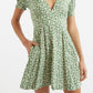 Merle Periwinkle V-Neck Mini Dress