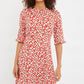 Louche Myfanwy Roses Roses Print Short Sleeve Mini Dress