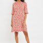 Louche Myfanwy Roses Roses Print Short Sleeve Mini Dress