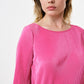 Milene Pleat Long Sleeve Midi Dress - Pink