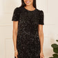 Yumi Black Sequin Tunic Dress