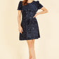 Yumi Navy Sequin Tunic Dress