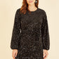 Mela Black Sequin Smock Dress