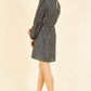 Mela Black Sequin Belted Wrap Long Sleeve Dress