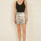 Mela Silver Sequin Mini Skirt