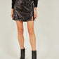 Mela Black Sequin Mini Skirt