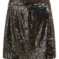 Mela Black Sequin Mini Skirt