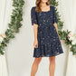 Yumi Navy Star Print Skater Dress