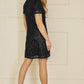Yumi Black Dripping Sequin Tunic Dress