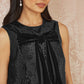 Yumi Black Sequin Bow Tunic Shift Dress