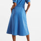 Mollie Baby Cord Puff Sleeve Midi Dress