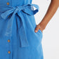 Mollie Baby Cord Puff Sleeve Midi Dress