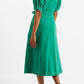Mollie Baby Cord Puff Sleeve Midi Dress