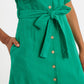 Mollie Baby Cord Puff Sleeve Midi Dress