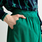 Montana Babycord Ric Rac Trim Tiered Midi Skirt - Teal