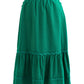 Montana Babycord Ric Rac Trim Tiered Midi Skirt - Teal