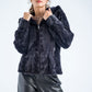 Gray Genuine Mink Fur Hooded Jacket