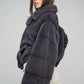Gray Genuine Mink Fur Coat