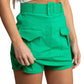 Anna Women's High Waisted Cargo Skort with Belt and Utility Pockets