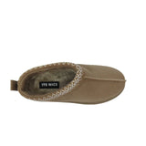 Ladies Platform Aztec Embroidery Faux Fur Slippers