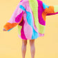 Multi-Coloured Rainbow Faux Fur Coat