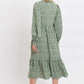 Louche Nathalia Double Daisy Print Tiered Mini Dress