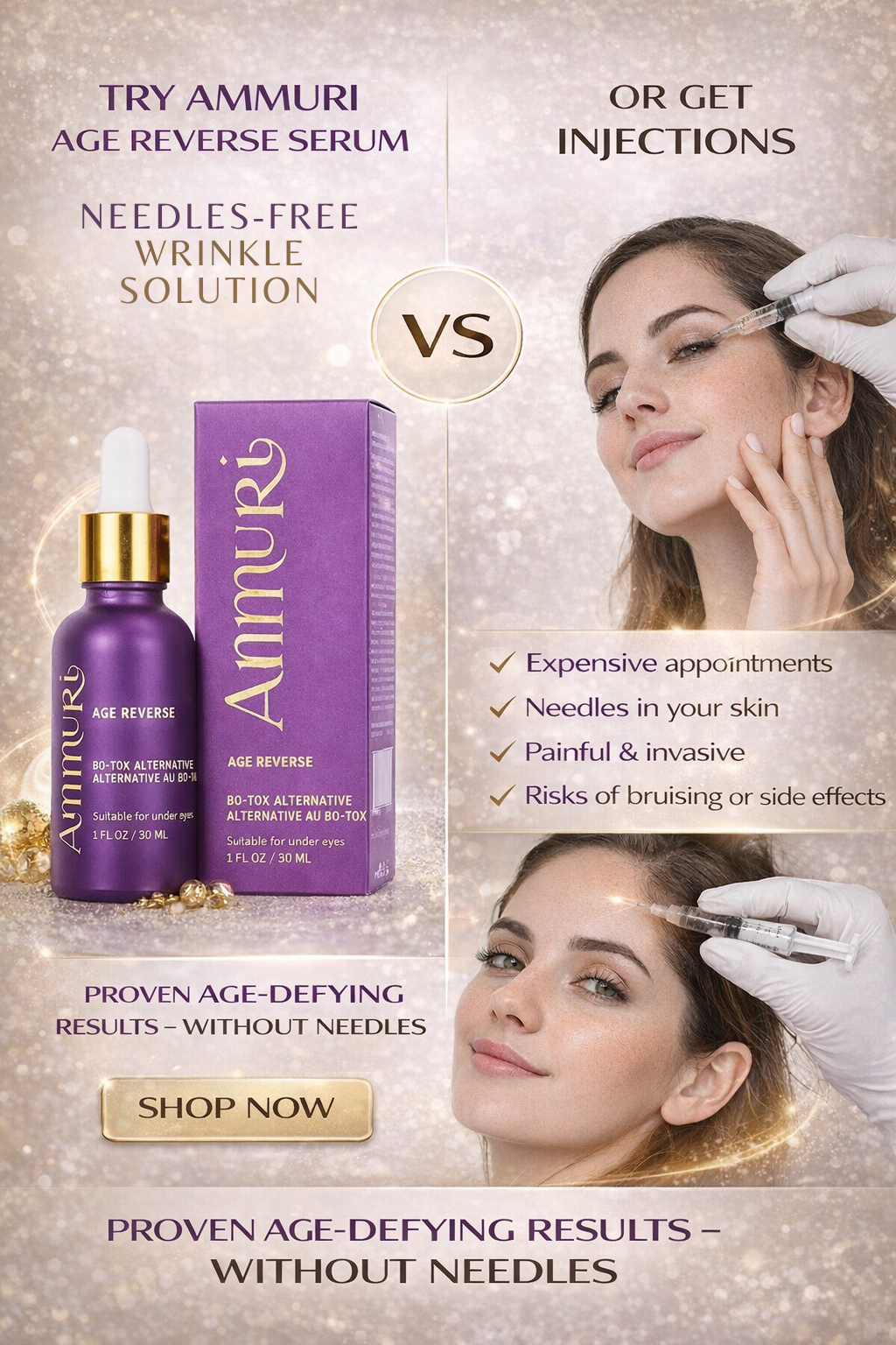 Ammuri Age Reverse Serum 30ml | Anti Aging Wrinkle Firming Under Eye Face