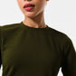 Nila Rib Bodycon Midi Dress - Green