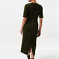 Nila Rib Bodycon Midi Dress - Green