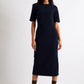 Nila Rib Bodycon Midi Dress - Navy