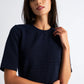Nila Rib Bodycon Midi Dress - Navy