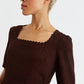 Nova Freckle Print Square Neck MIni Dress