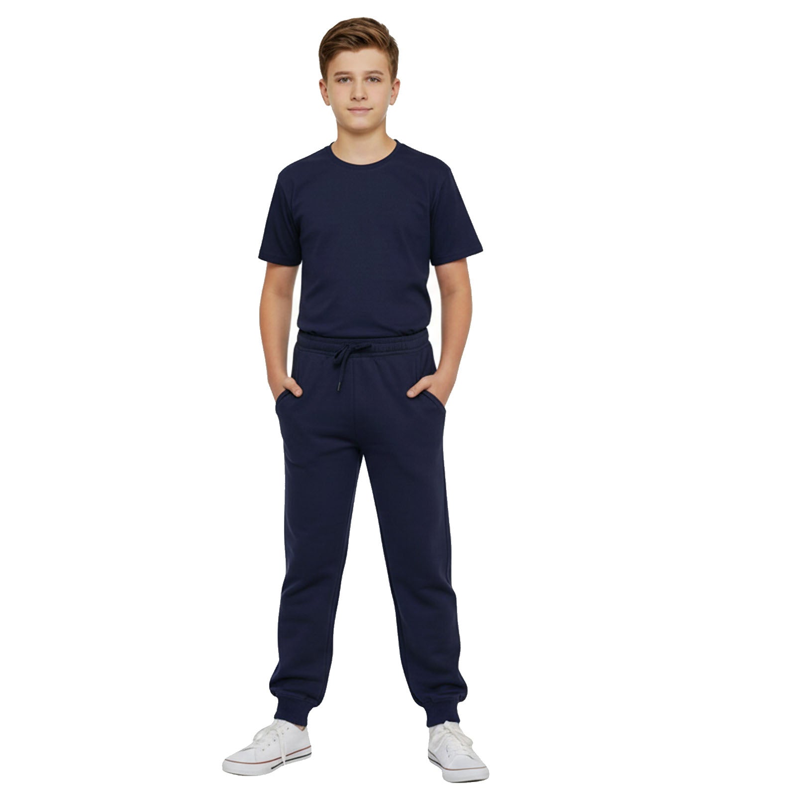 ITS NICE Boys Girls Kids Plain PE School Jogging Sports Tracksuit Bottoms Joggers Fleece 3-13 Years Old