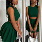 Women's Pleated Fashion Slim Sleeveless Skirt Suit