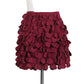 Design Sense Stitching Wafer Decoration Short A-Line Skirt – Trendy Chic Style