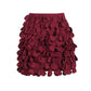 Design Sense Stitching Wafer Decoration Short A-Line Skirt – Trendy Chic Style