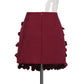 Design Sense Stitching Wafer Decoration Short A-Line Skirt – Trendy Chic Style