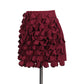 Design Sense Stitching Wafer Decoration Short A-Line Skirt – Trendy Chic Style