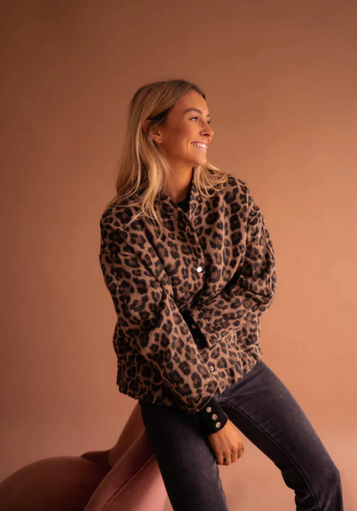 Leona | Leopard Bomber Jacket