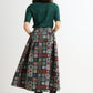 Pasadena 70'S Patch Jacquard Midi Skirt
