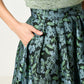 Pasadena Blossom Jacquard Midi Skirt - Black
