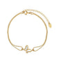 Callie 18k Gold Plated Layered Butterfly Anklet