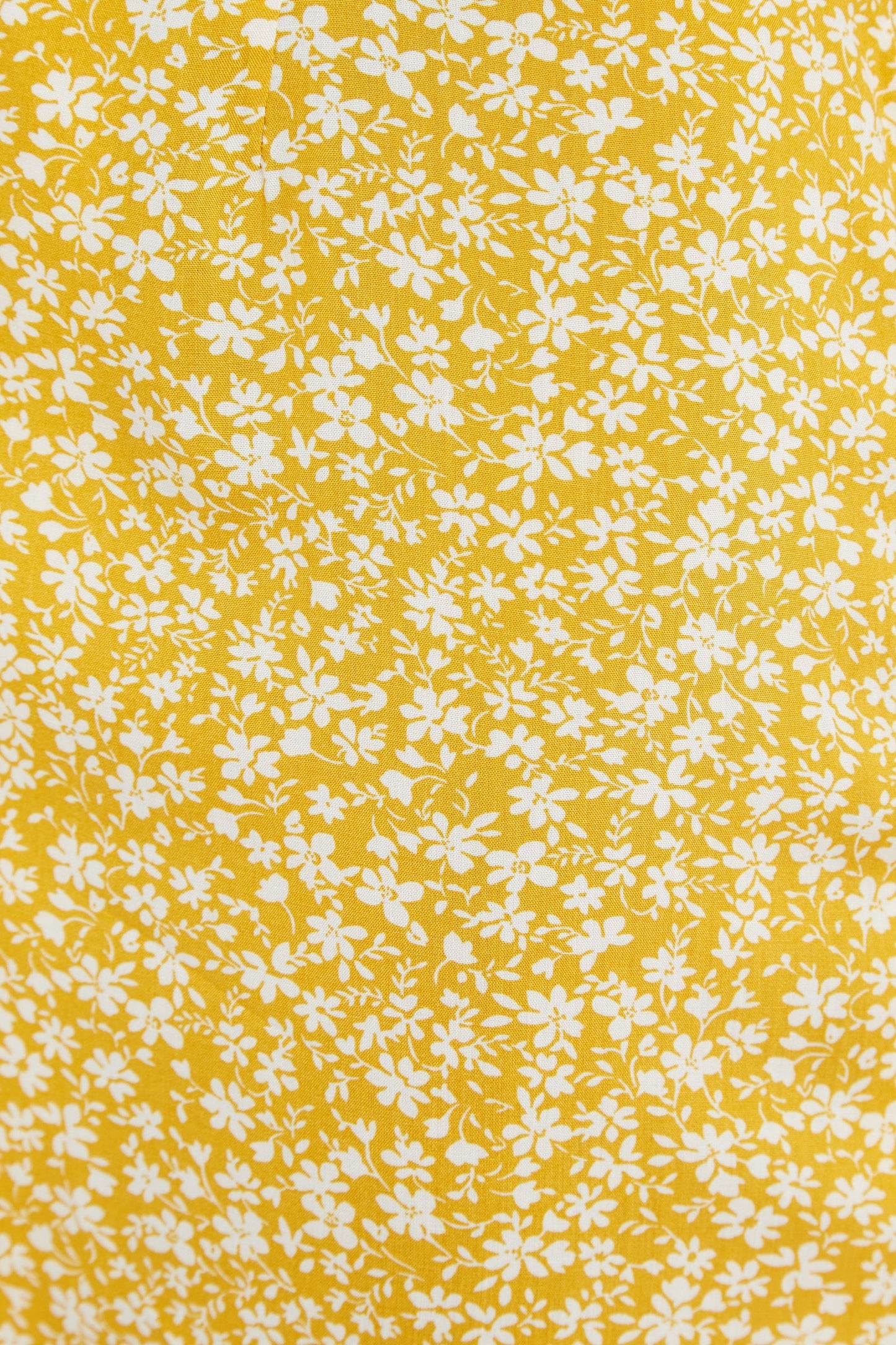 Prudence Micro Blossom Print Short Sleeve Laced Back Mini Dress In Yellow
