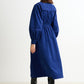 Prudence Babycord Big Collar Ric Rac Trim Midi Dress - Navy