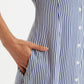 Prudence School Stripe Laced Back Mini Dress