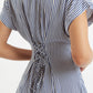 Prudence School Stripe Laced Back Mini Dress