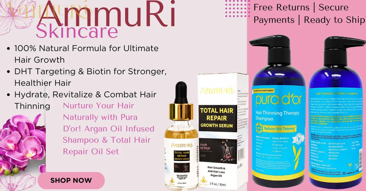 PURA D'OR Hair Thinning Therapy Shampoo - DHT Blocker Hair Growth 473ml